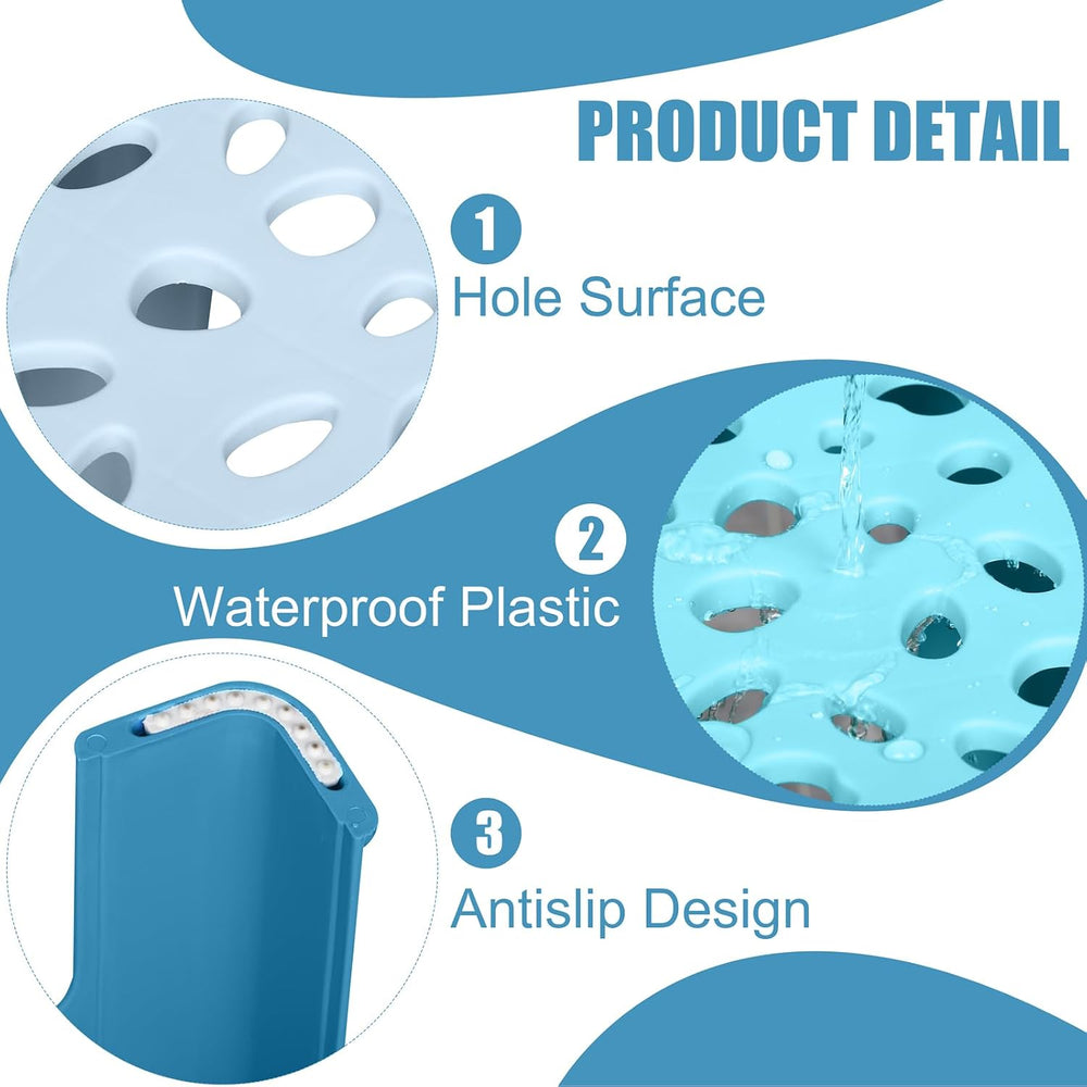 TURSTIN 6 Pack Plastic Stools 16.9 Inch Nesting Stools 6 Color Portable Backl...