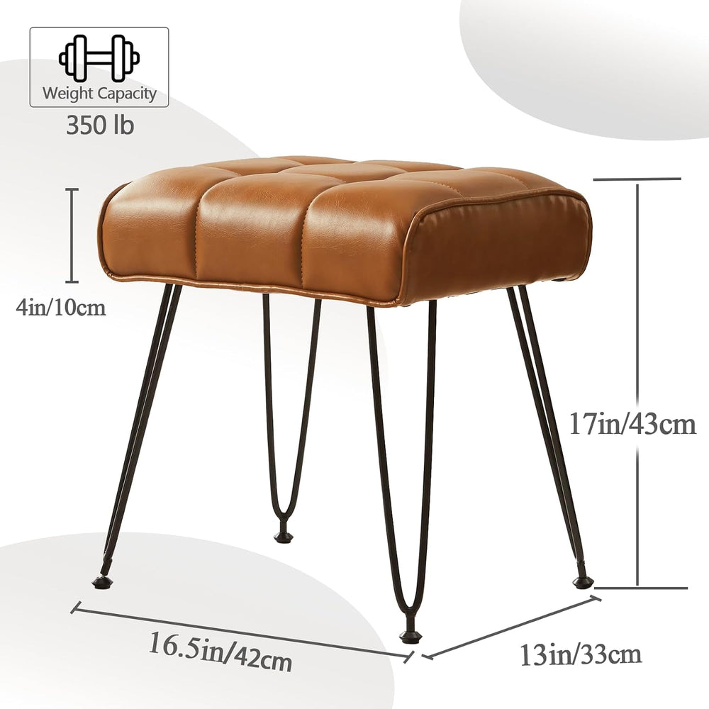 EBENCHICO PU Leather Vanity Stools, Vanity Stool Chairs for Makeup Faux Leath...