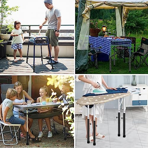 (4-PACK) Folding Table Leg Extenders, Highly Durable Steel Folding Table Leg ...