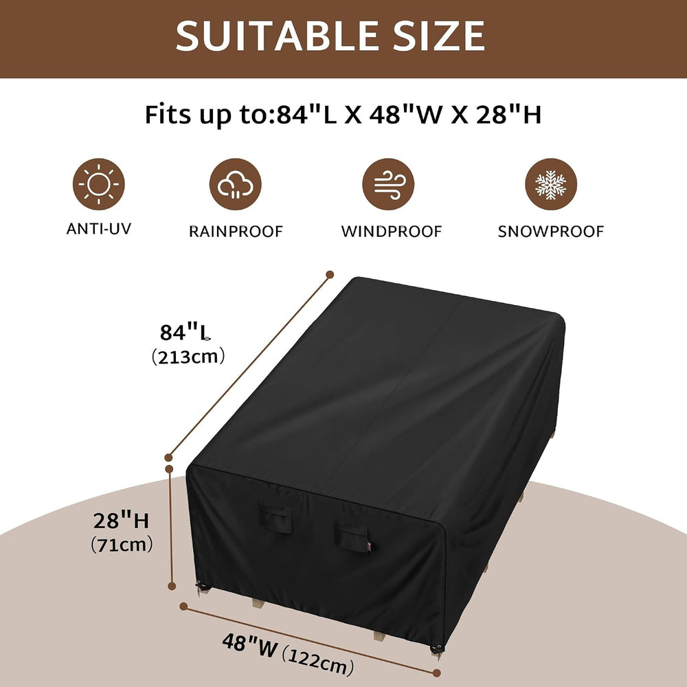 iBirdie Outdoor Table Patio Furniture Cover 84 x 48 inch, 4 x 7 ft