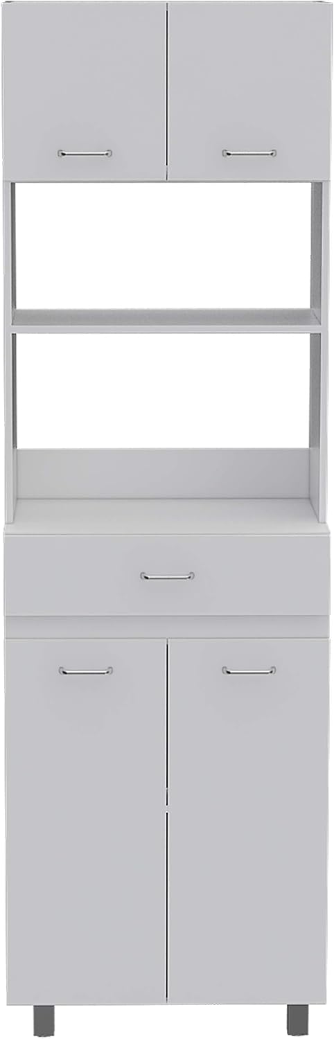 Microwave Cabinet Madison, Kitchen, White
