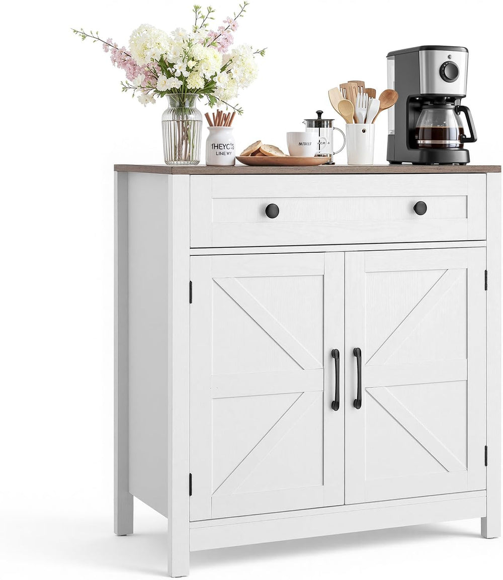 VEVOR Buffet Cabinet, Farmhouse Sideboard Cabinet with Drawer, 30" Coffe...