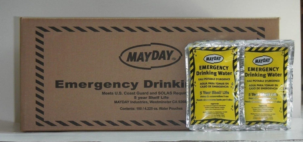 Mayday Emergency Water Pounches Case of 100. Emergency Preparedness, Survival...