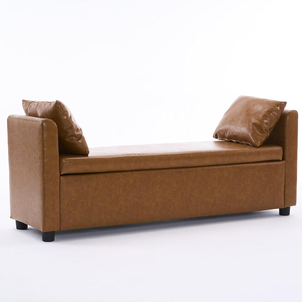 Storage Bench for Bedroom, 55" End of Bed Bench for King Size Bed, Moder...