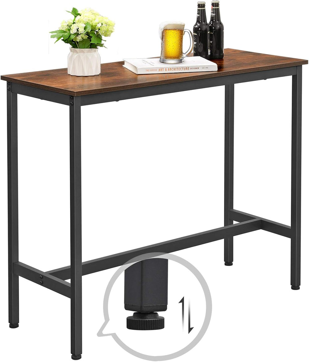 VASAGLE Bar Table, Kitchen Dining Table, High Top Pub Table, Bar Height Cockt...
