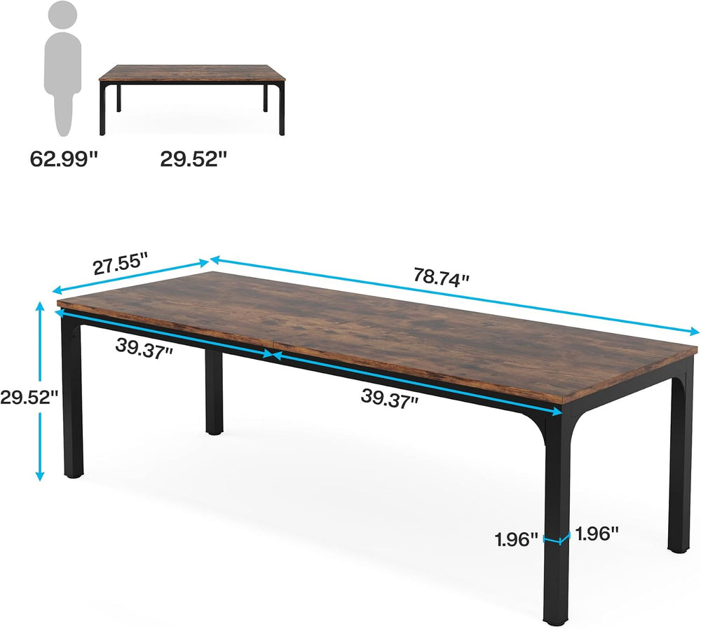 Tribesigns 78.7 Inches Extra Long Computer Desk 2 Person Desk, Double Long De...