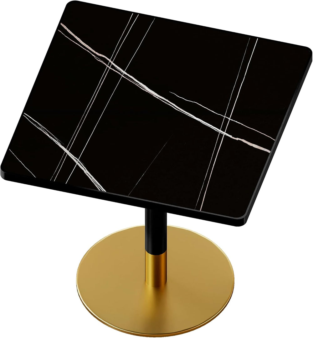 Henf 31.5'' Square Dining Tulip Table for 2 4, Modern Black Faux Marb...
