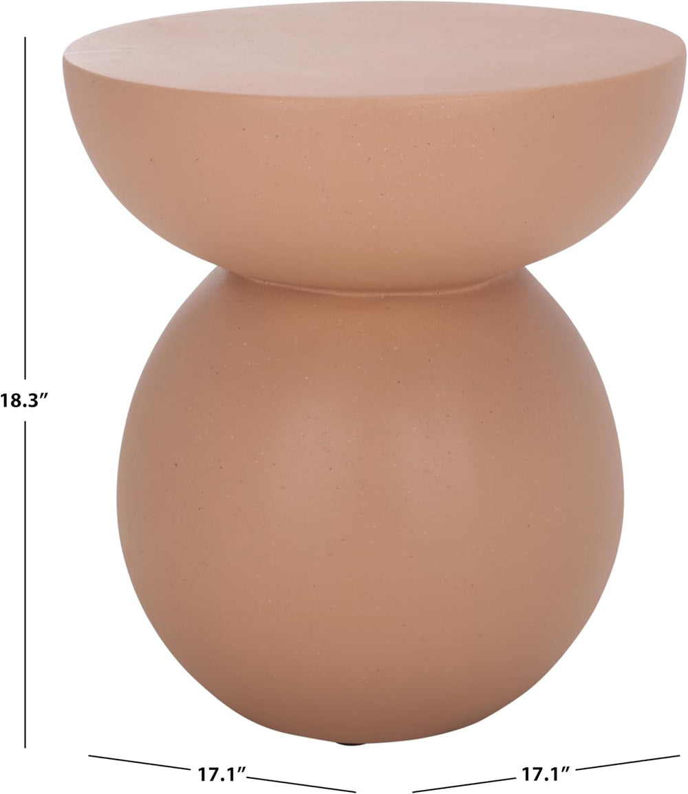 SAFAVIEH Home Collection - Ailani Accent Table, Terracotta Round Side Table w...