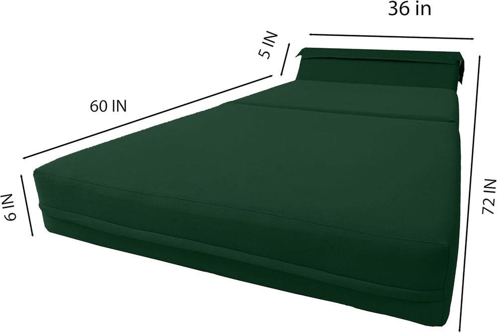 D&D Futon Furniture Sleeper Chair Folding Foam Bed, Portable Studio Guest...