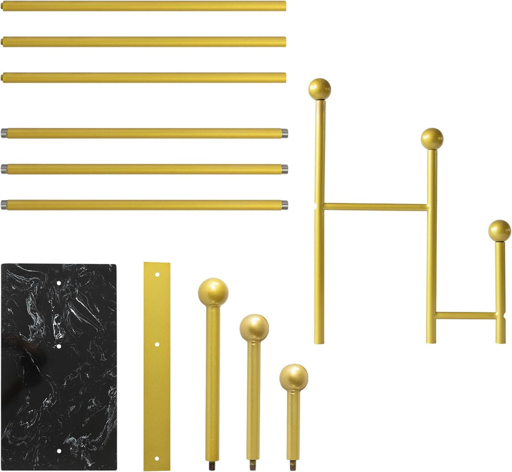 JIAYUEJU Standing Coat Rack for Bedroom 19.69 x 11.02 x 68.9 in (Gold)
