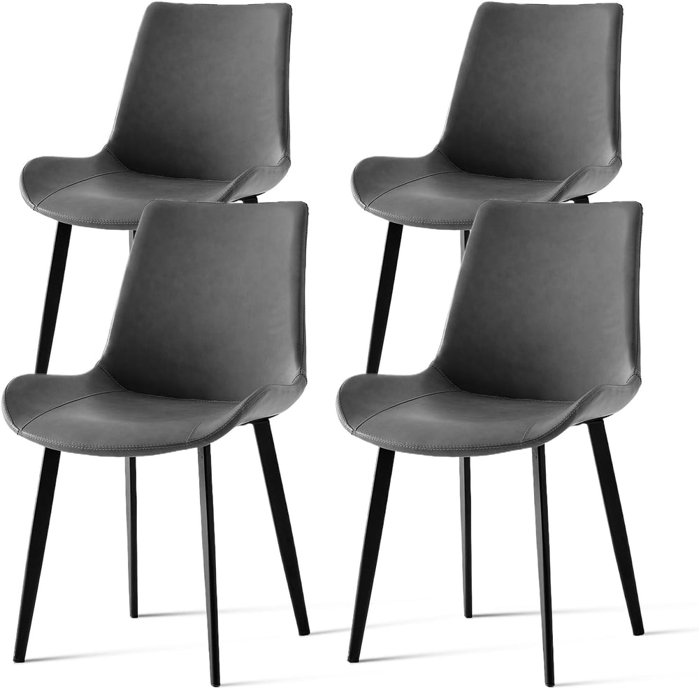 Dining Chairs Set of 4, Modern PU Leather Upholstered Dinner Chairs | Sturdy ...