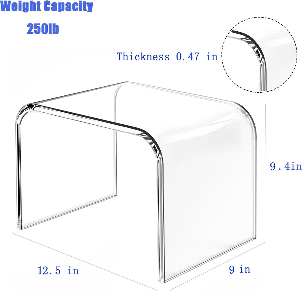 Acrylic Step Stool,Acrylic Stools,Clear Step Stool with Non-Slip for Bathroom...