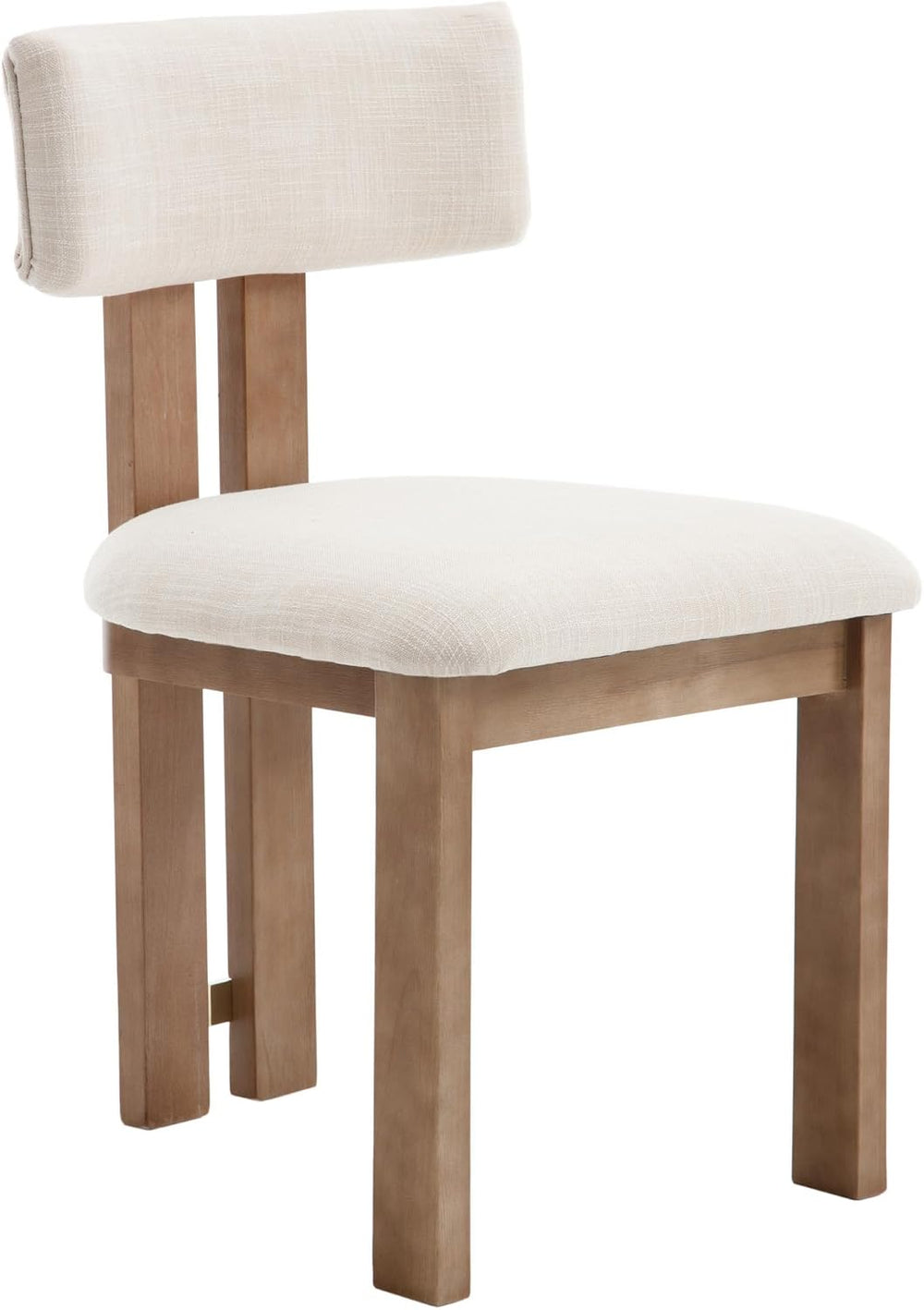 BESTANO Linen Wooden Dining Chairs Set of 4, Modern Farmhouse Dining Room Kit...