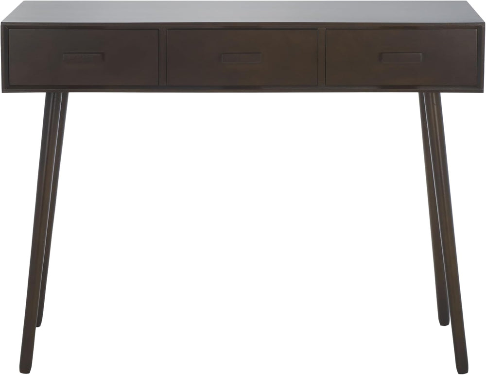 SAFAVIEH Home Collection - Albus Console Table, Dark Chocolate Brown 3-Drawer...