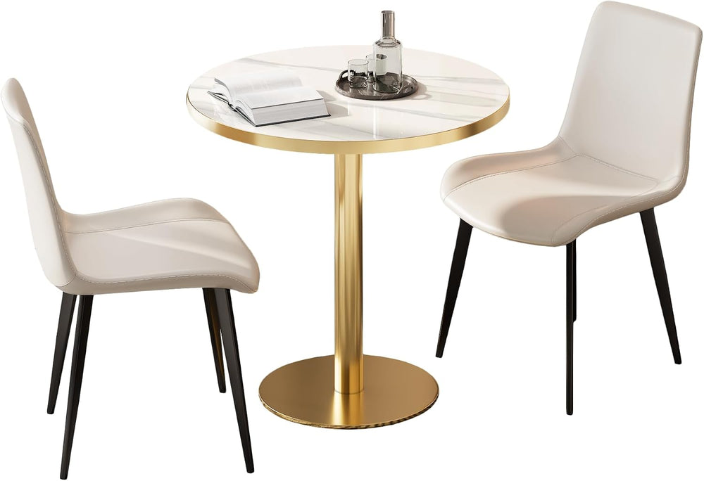 Round Modern Dinning 31.5 inches Bistro Table Tulip with Faux Marble top,Easy...
