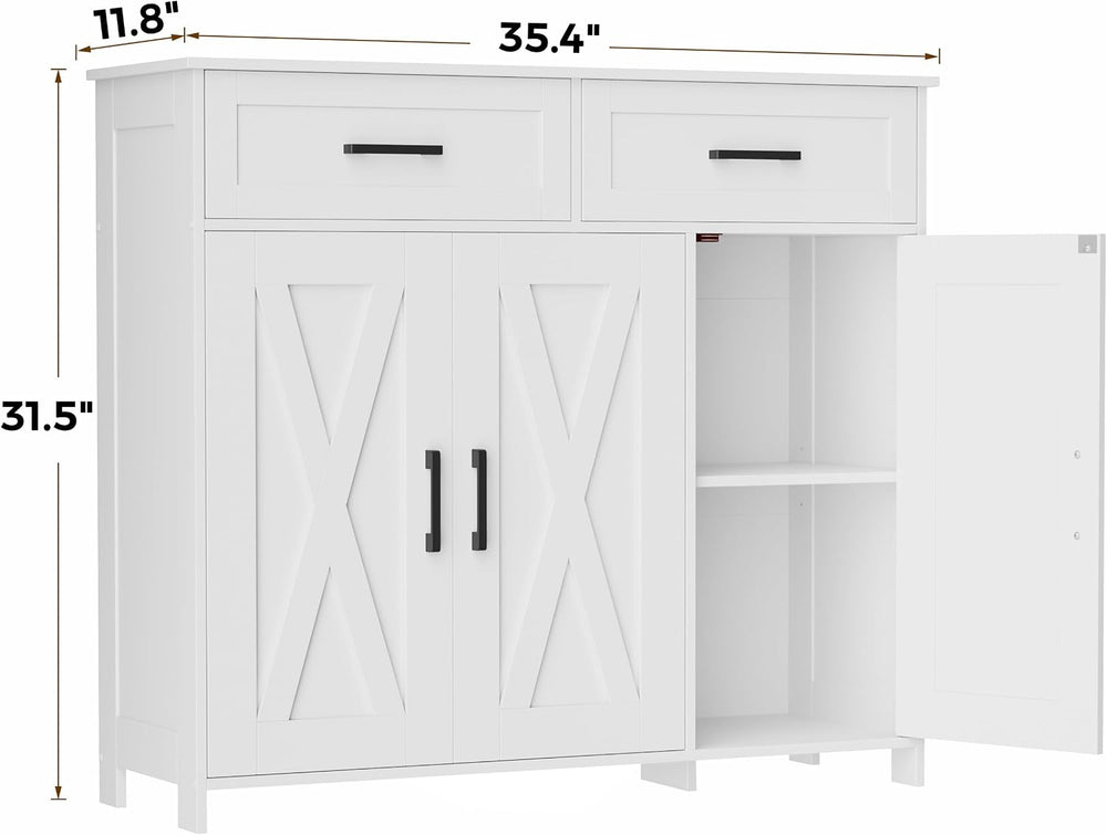 Coffee Bar Storage Cabinet with Drawers, Kitchen Buffet Cabinet
