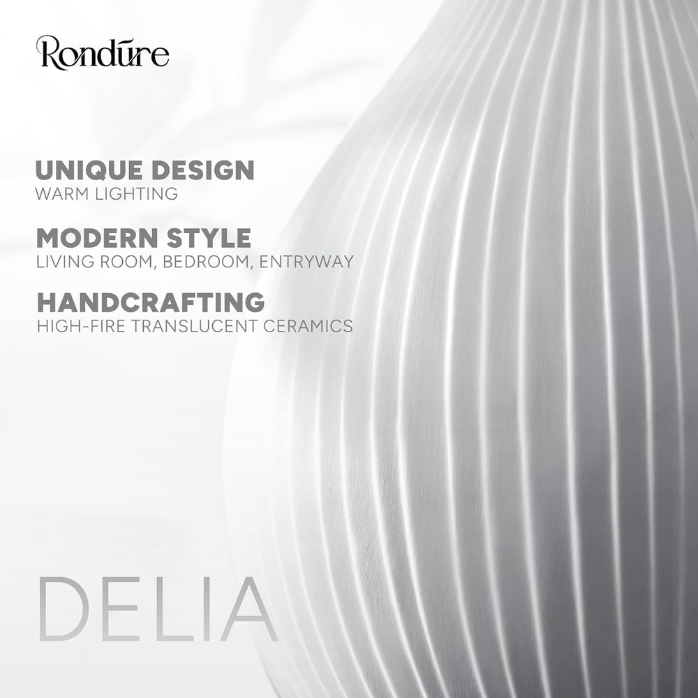 RONDURE Modern Ceramic Decorative Table Lamp Living Room Bedroom Bedside