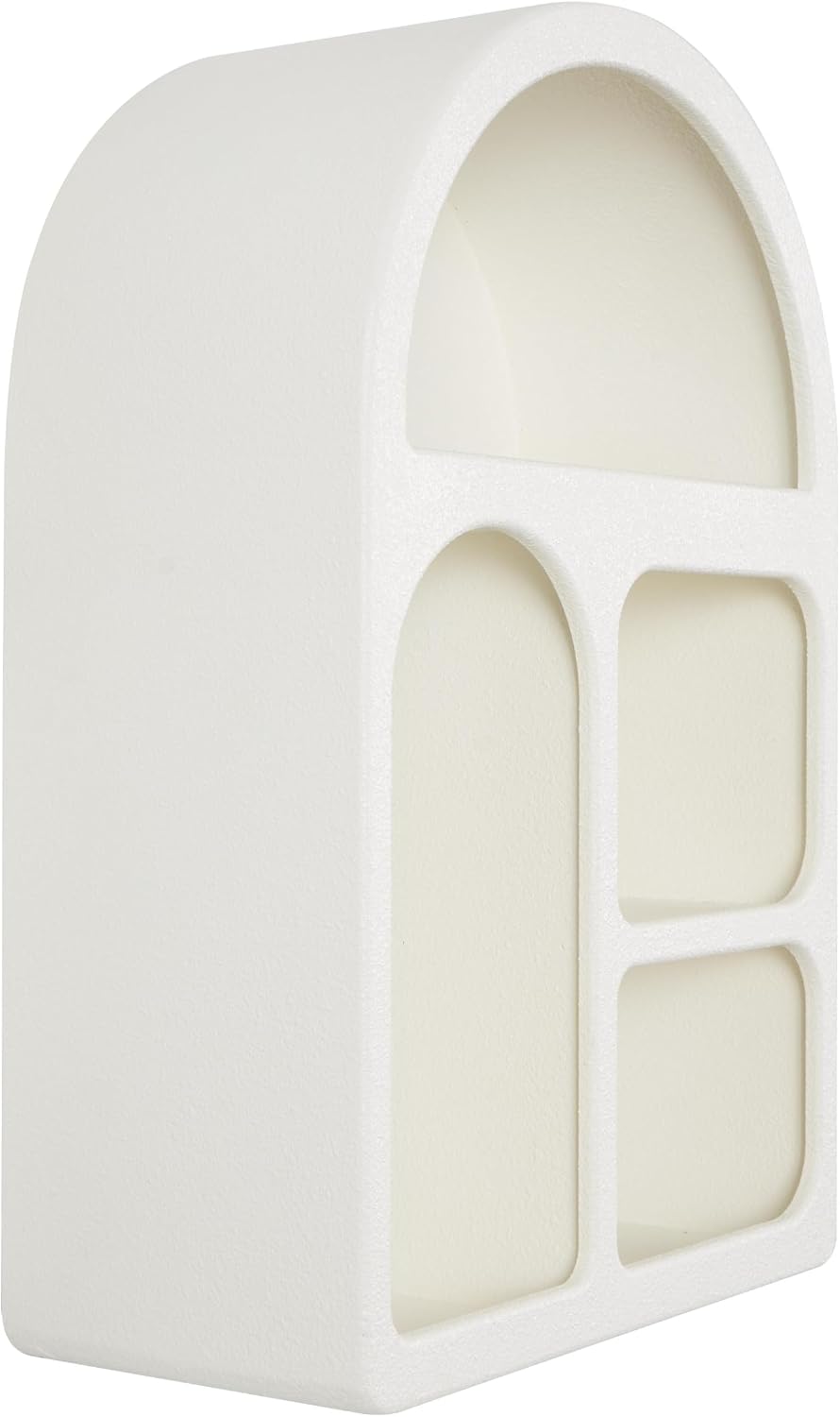 Deco 79 Wooden Geometric Wall Shelf, Shelf 16" x 8" x 24", Cream