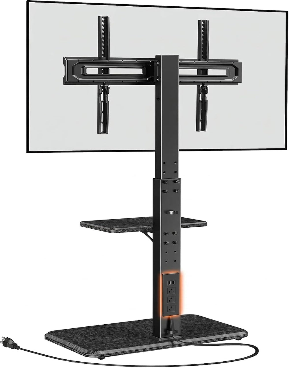 Perlegear Floor TV Stand with Power Outlet, Universal TV Stand for 32-75 inch...