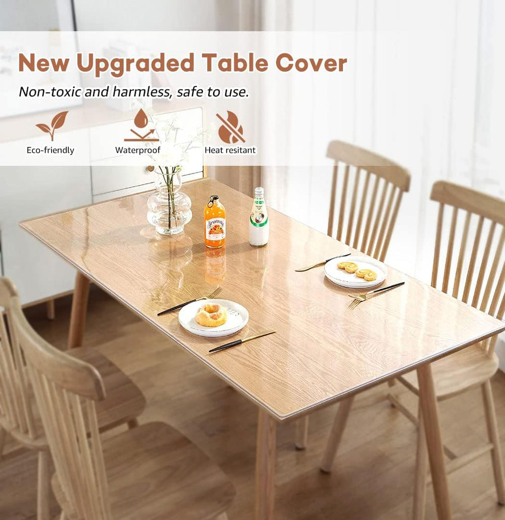 RostiKong 20 x 120 Inch Large Table Protector Clear Plastic Tablecloth Cover ...