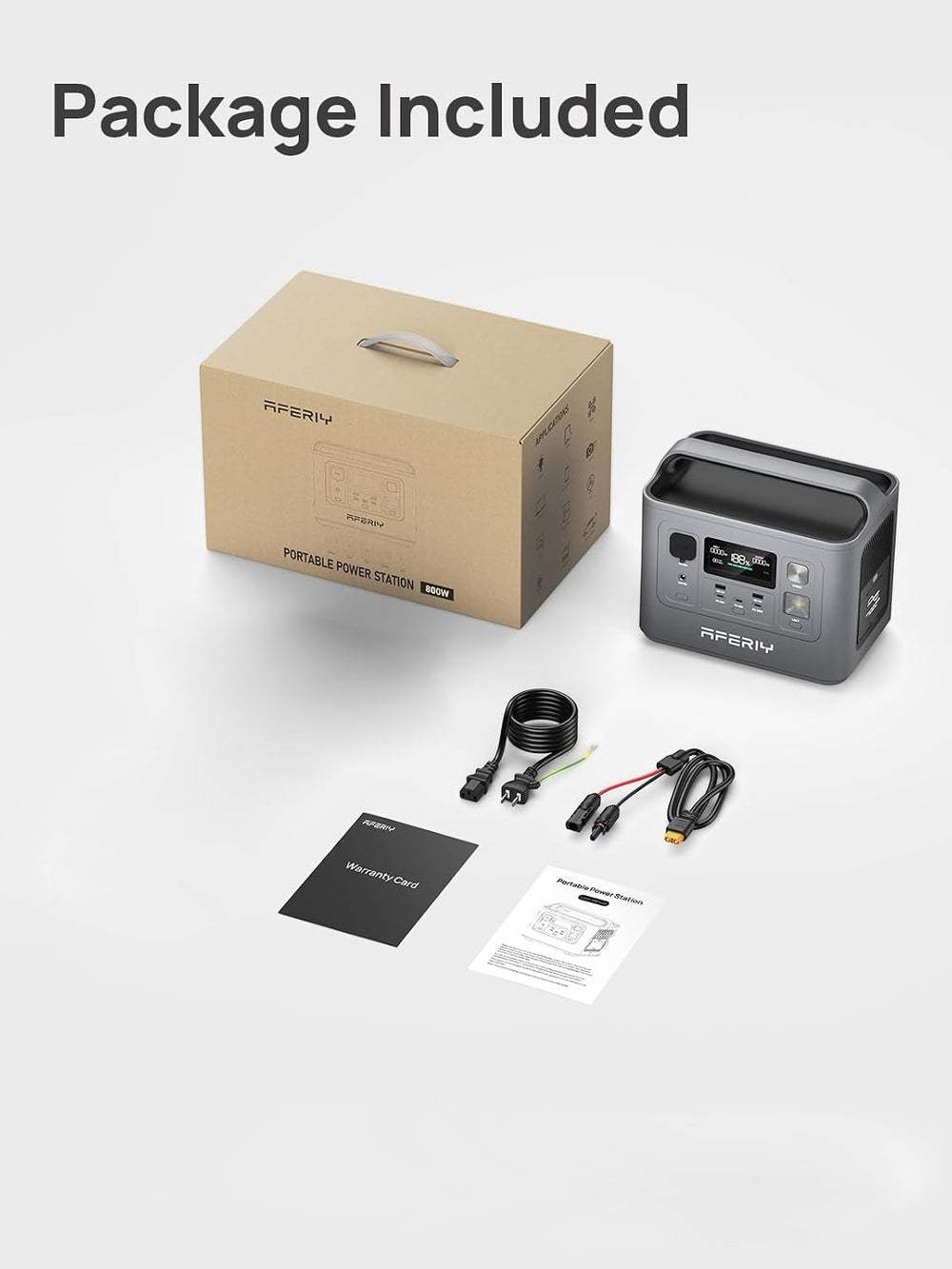 AFERIY Portable Power Station 800W(1600W Peak) Output, With Bidirectional Inv...