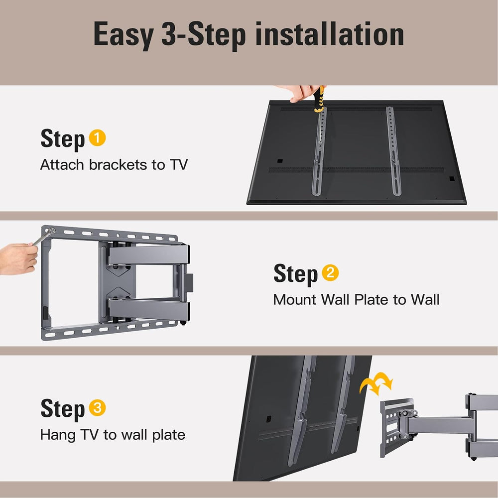 Mounting Dream Full Motion TV Wall Mount for 32-65 Inch TVs up to 132lbs | TV...