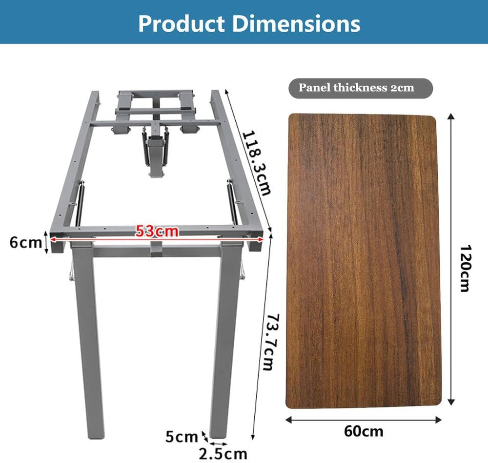 AIZYR Hidden Folding Table, Wall Foldable Table Accessories Table Shelves Flo...