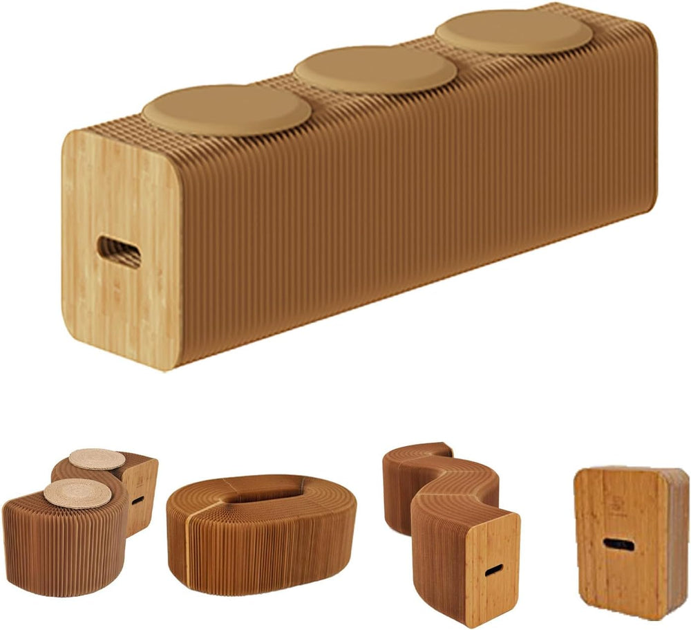 Folding Paper Stool Sofa Chair, Folding Paper Stool for Office,Reception Room...