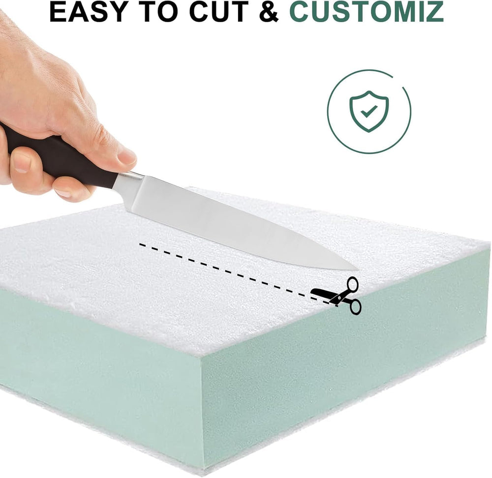 Extra Thickness 3 Layer Couch Cushion Replacement, 26"x26"x6" ...