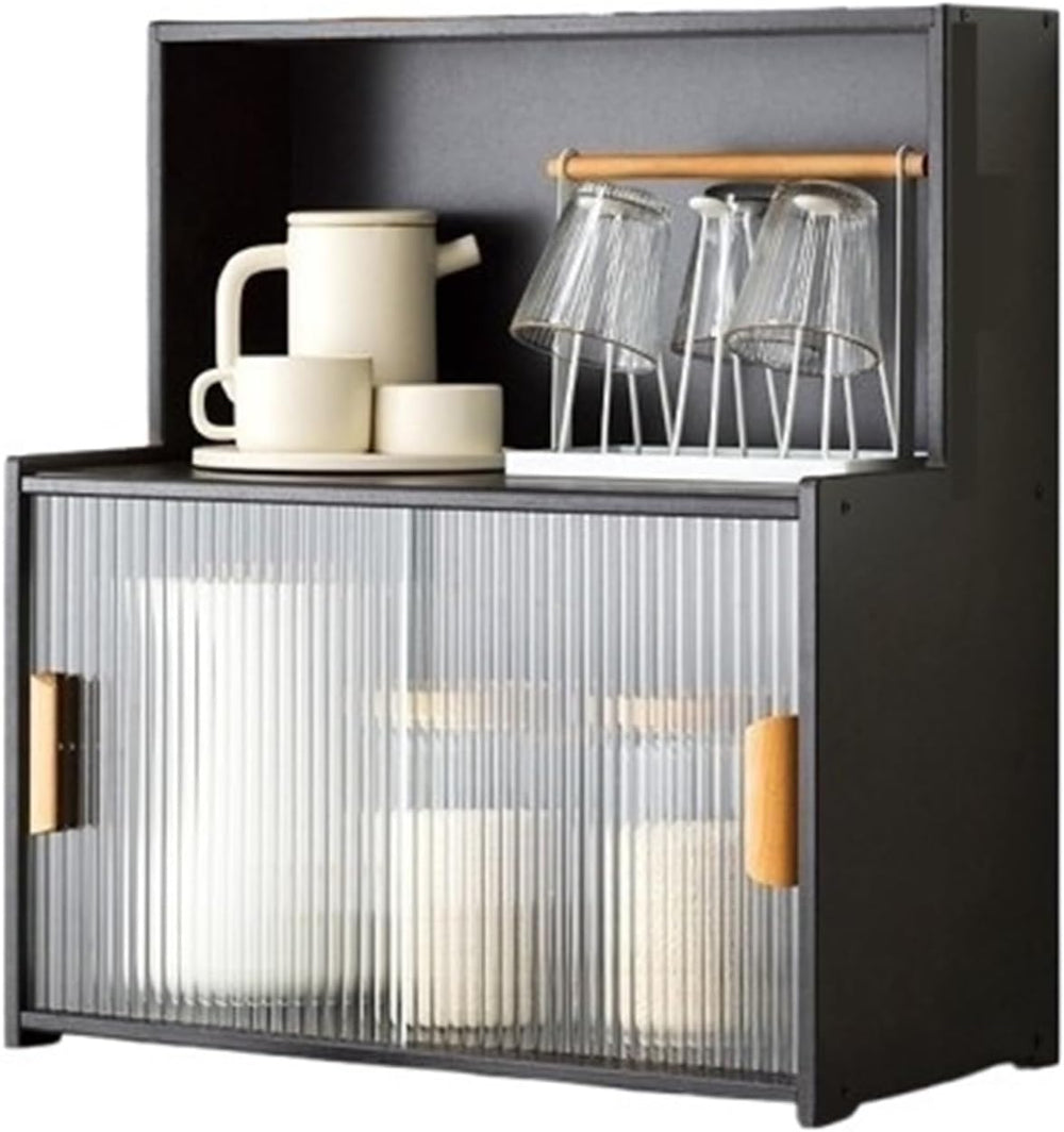 Kitchen Pantry Storage Cabinet Multipurpose Desktop Shelf Bookcase Floor Stor...