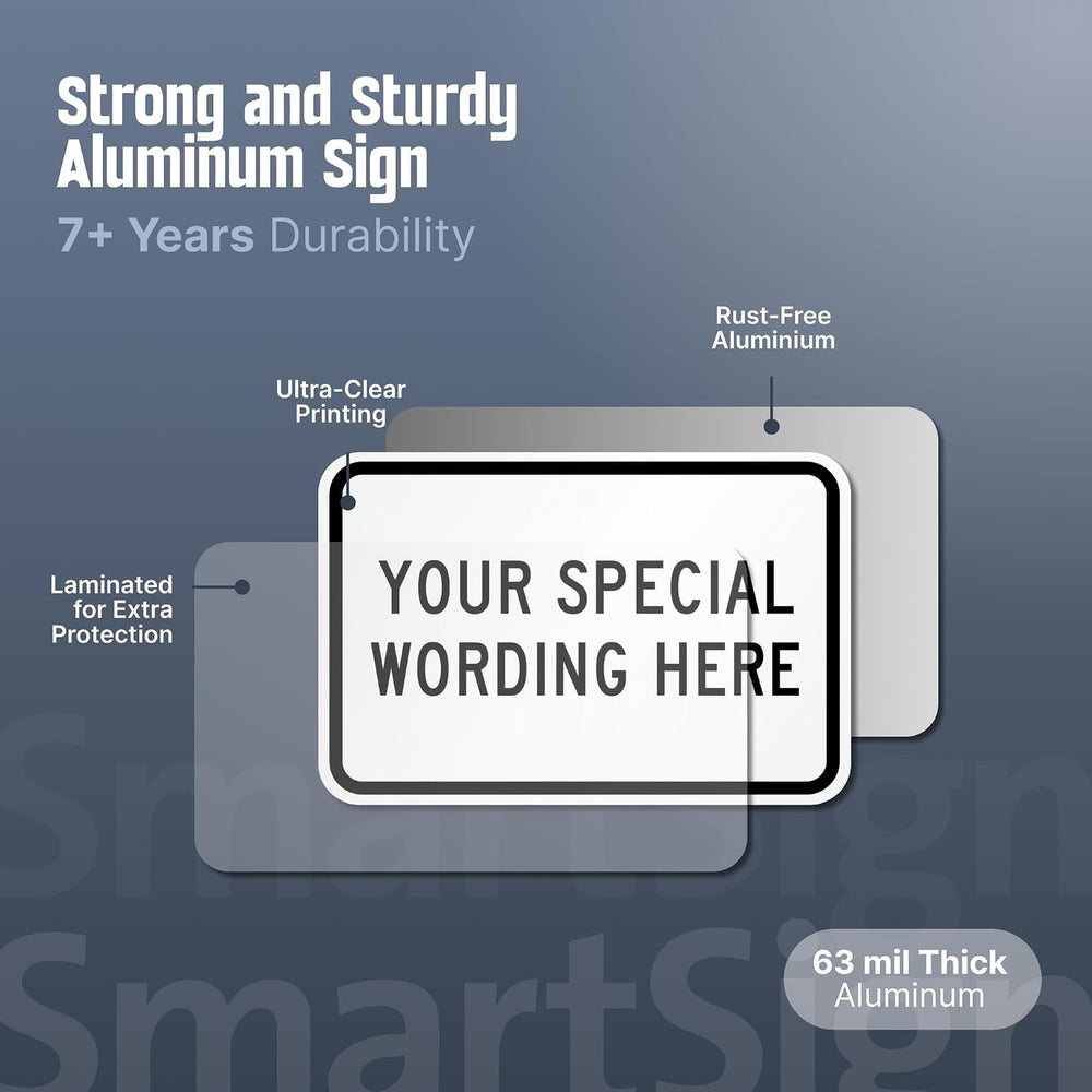 SmartSign 12"x18" Custom Sign, Add Your Text and Choose Color 63 mi...