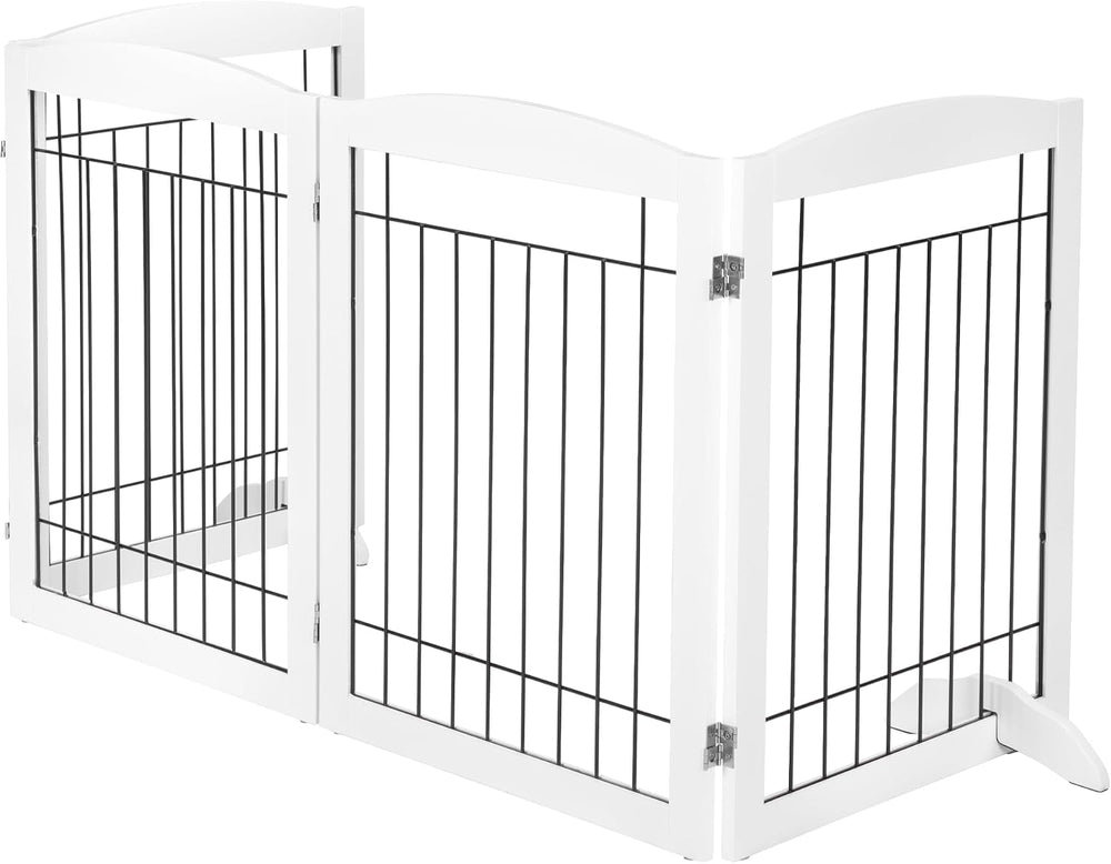 PAWLAND Extra Wide Dog gate for The House, Doorway, Stairs, Dog Fences Indoor...