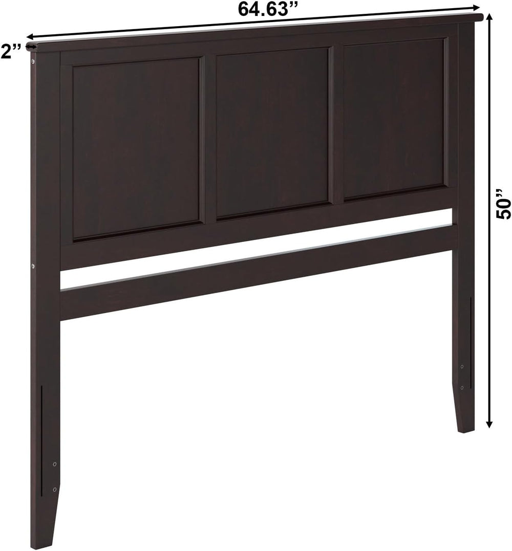 AFI, Madison Queen Solid Wood Panel Headboard, Espresso