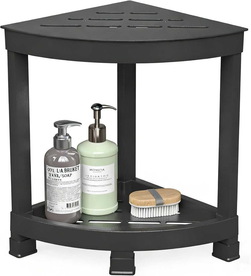 Corner Shower Stool for Inside Shower, Waterproof Shower Bench for Shaving Le...