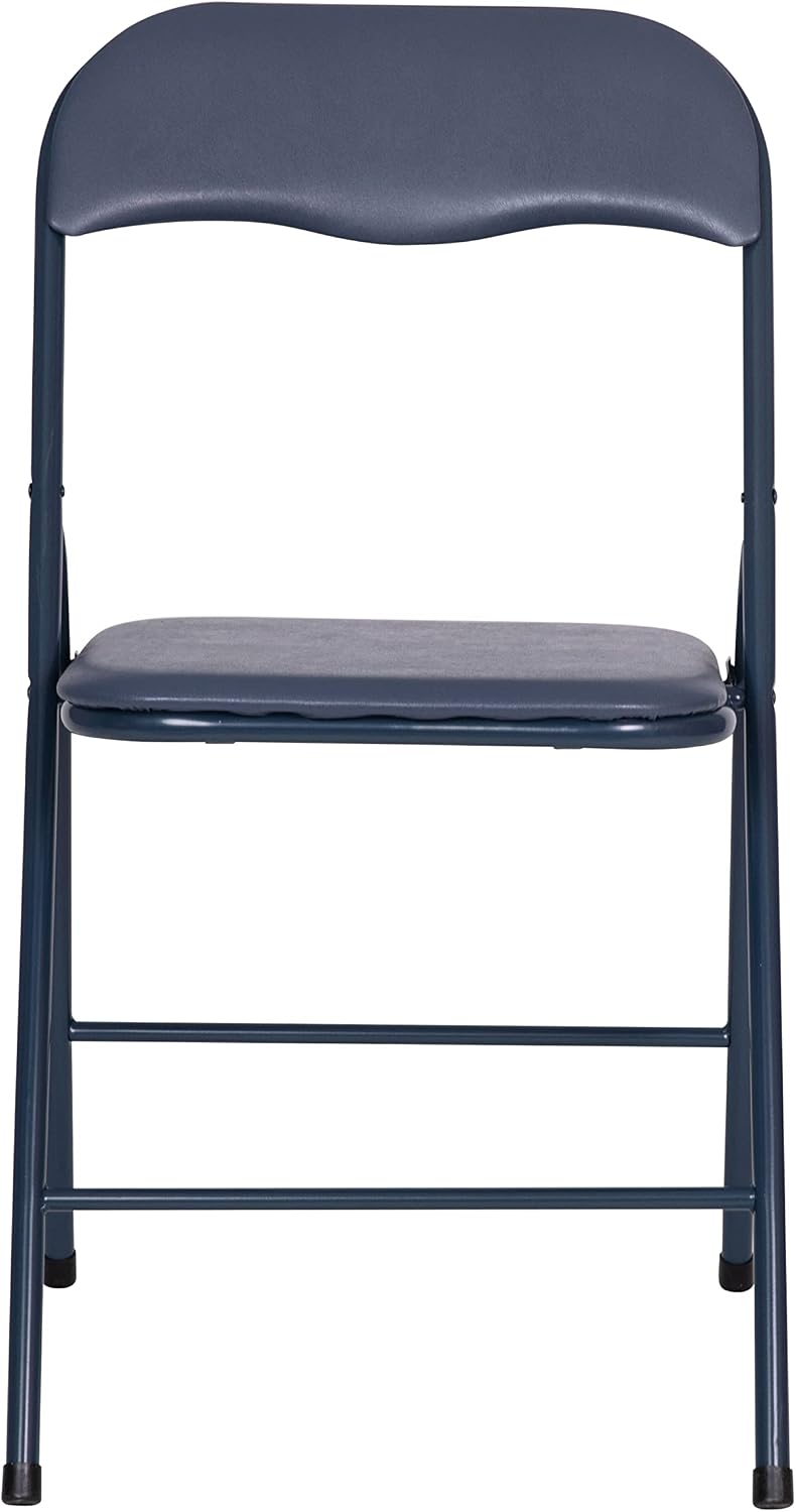 Flash Furniture Madison 5-Piece Folding Card Table and Chair Set, Navy | Port...