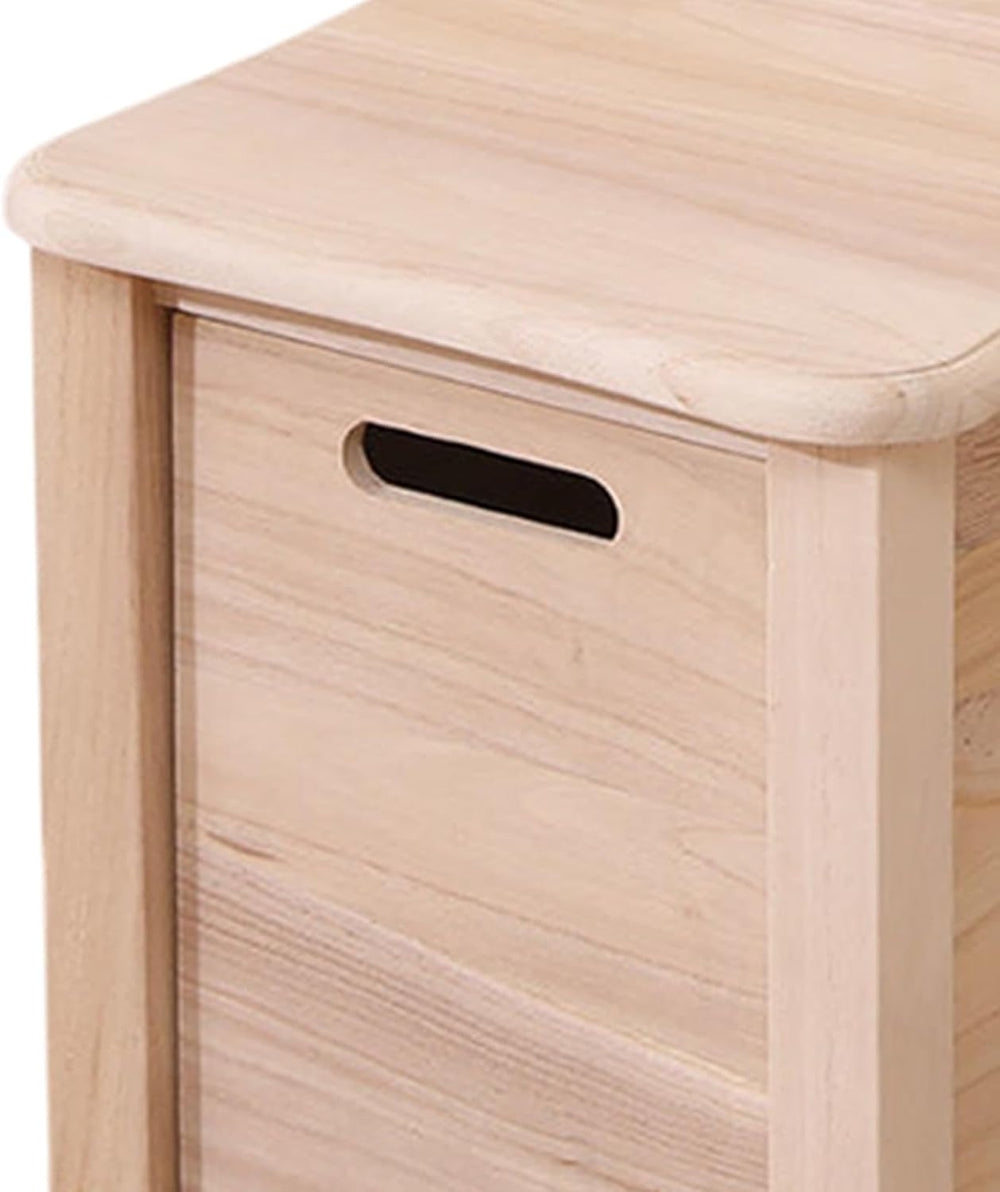 Wooden Foot Stool with Drawer Footstool Garden Display Stand Footrest Ottoman...