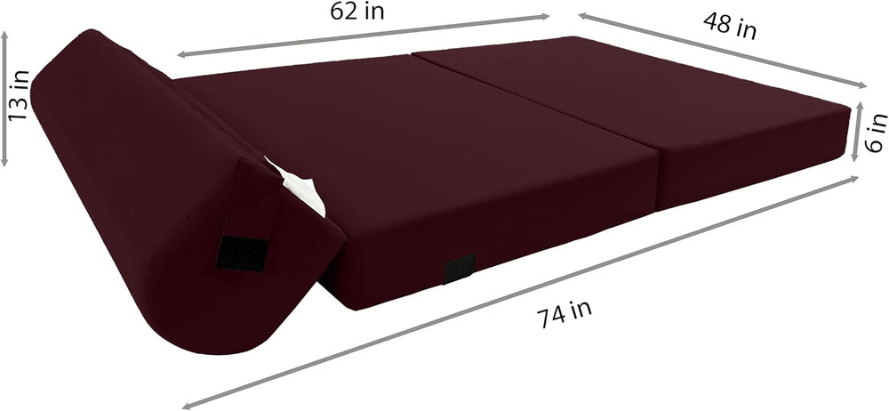 D&D Futon Furniture Sleeper Chair Folding Bed, Studio Sofa Guest Folded M...