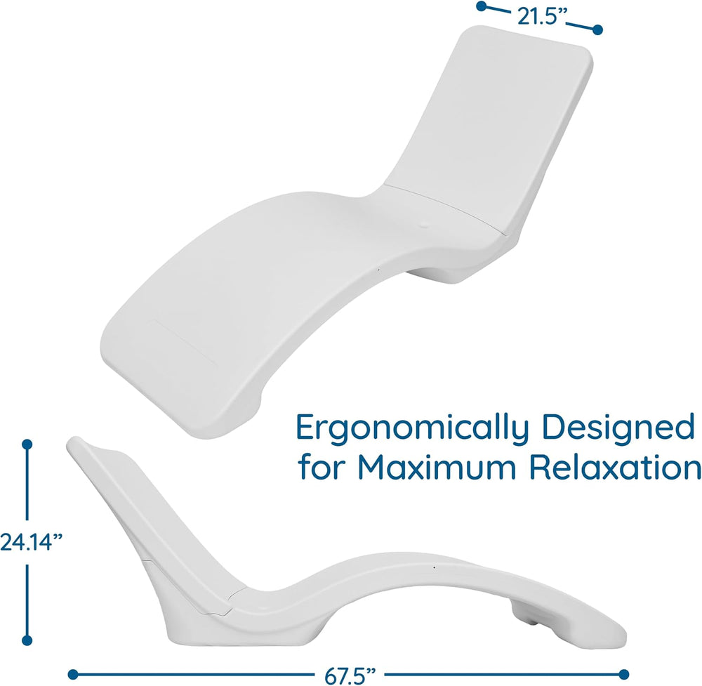 Resort at Home in-Pool Lounger Weighted Lounge Chair for Pool Shelf