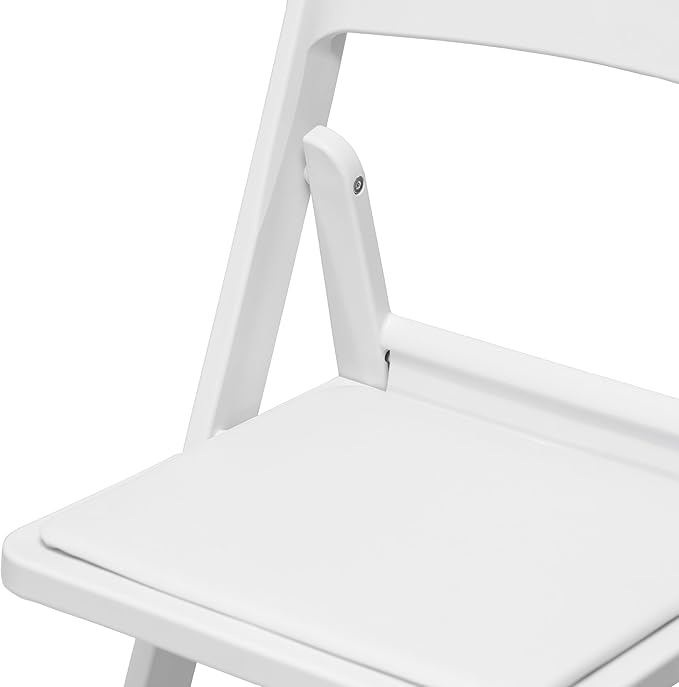 Flash Furniture Hercules Tucker Commercial White Resin Folding Chair - Lightw...