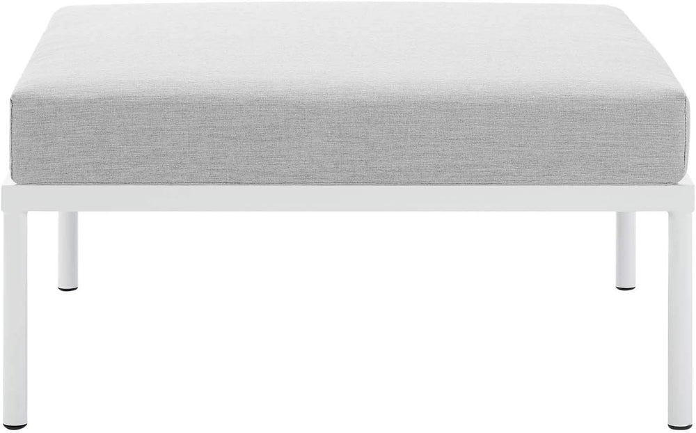 Modway Harmony Sunbrella® Outdoor Patio Aluminum Ottoman in Gray Gray
