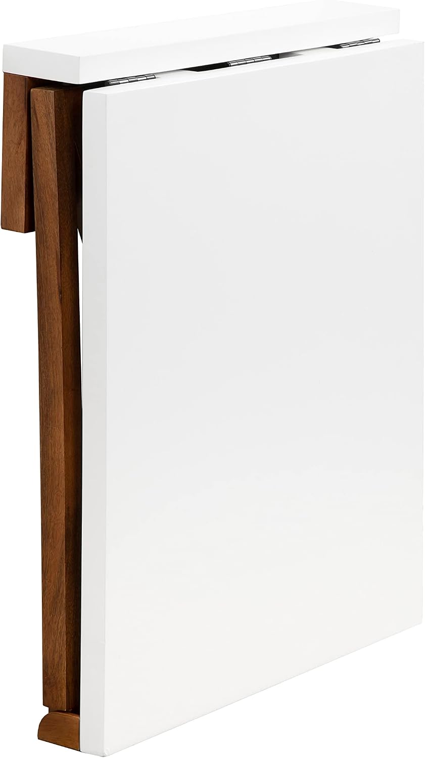 Kate and Laurel Kaya Modern Wall-Mounted Folding Table, 24 x 33 x 31, White a...