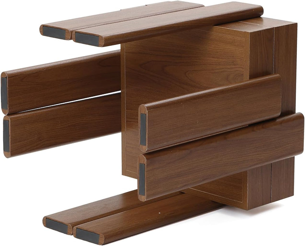 LuxenHome Nesting Table Set of 2, 19.6'' Mid Century Modern 2-Tier En...
