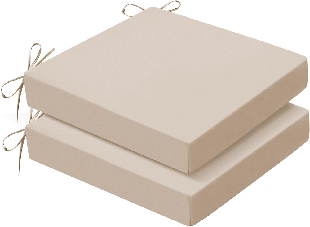 Outdoor Chair Cushions Set of 2, 19x19x3 Inch Waterproof & Fade Resistant...