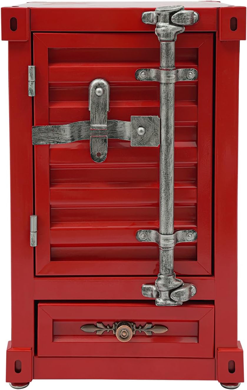 Industrial Wind Bedside Table, End Tables, Container Style Locker Wrought, Ir...