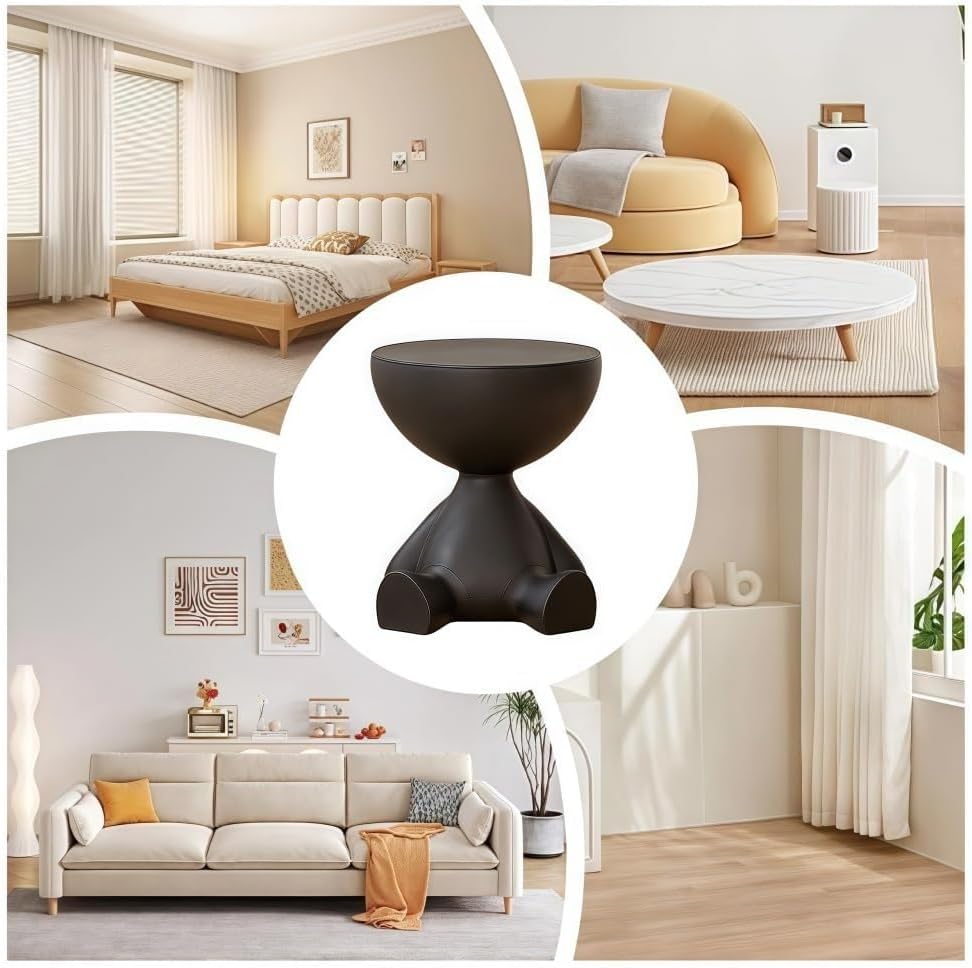 Stylish Circle Side Table Round Coffee Table Nightstand Modern Decor Furnitur...