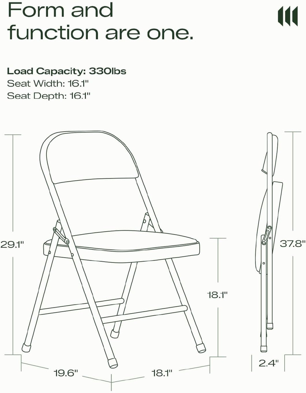 Folding Chair 4 Pack, Comfy PU Leather Padded Folding Chairs for Outside and ...