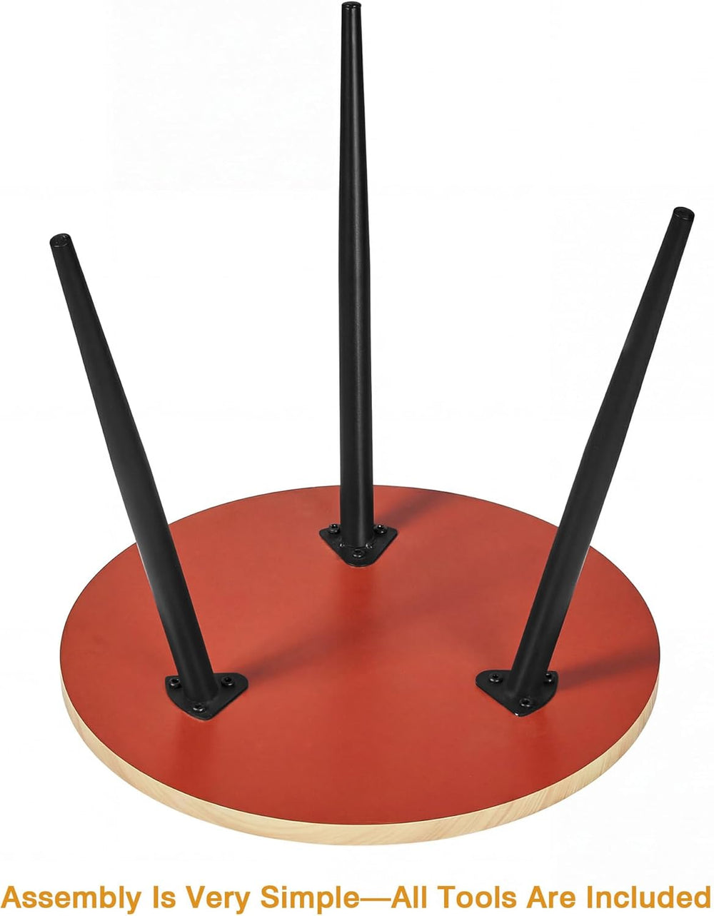 VECELO Modern Side Table, Round Small End Table, Exclusively Designed Hand-Cr...