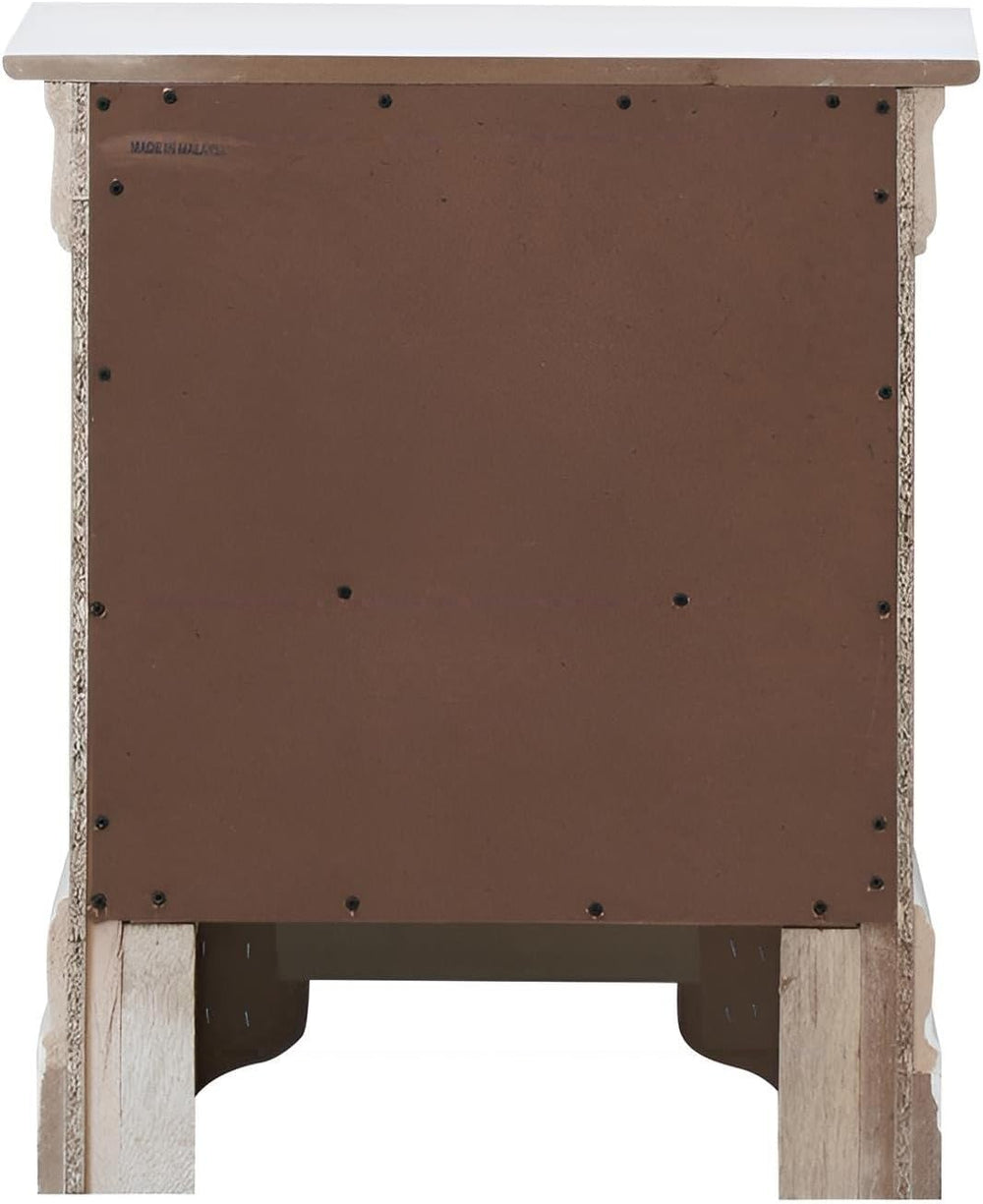 Sophisticated Silver Champagne Nightstand,for Small Spaces