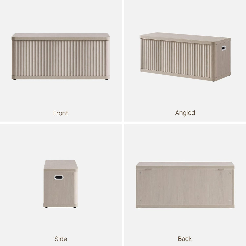 SICOTAS Storage Bench 40.2" Wide Shoe Bench with Lift Top Large Wooden S...