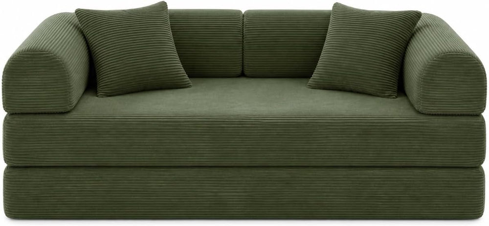 Compressed Modular Sectional Sofa Couch,No Tools Assembly | Convertible bed mode